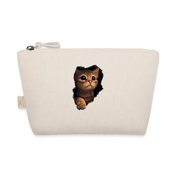 Cat Cute Kitten Cracked Cat Lovers Cats - Organic Pouch - nature - Front