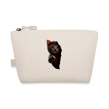 Cat Cute Kitten Cracked Cat Lovers Cats - Organic Pouch - nature - Front