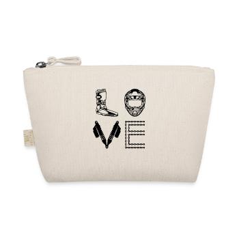 Ecg Heartbeat Dirt Biker Motorcycle Enduro Motocro - Bio-Täschchen - Natur - Vorne