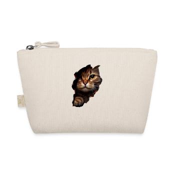 Cat Cute Kitten Cracked Cat Lovers Cats - Organic Pouch - nature - Front