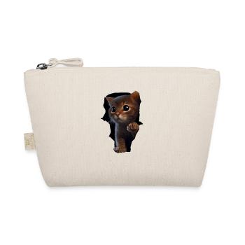Cat Cute Kitten Cracked Cat Lovers Cats - Organic Pouch - nature - Front