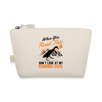 Indian Running Duck Gift Bottle Duck - Organic Pouch - nature - Front