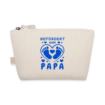 Befördert zum Papa für werdende Väter und Papas - Bio-Täschchen - Natur - Vorne