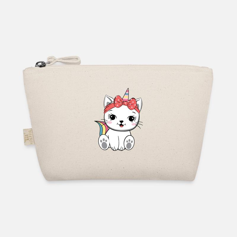 Cute unicorn cat Organic Pouch