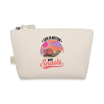 Life is better with a snail - Organic Pouch - nature - Front