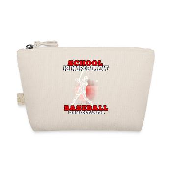 Baseball is importanter baseball player Baseball player - Organic Pouch - nature - Front