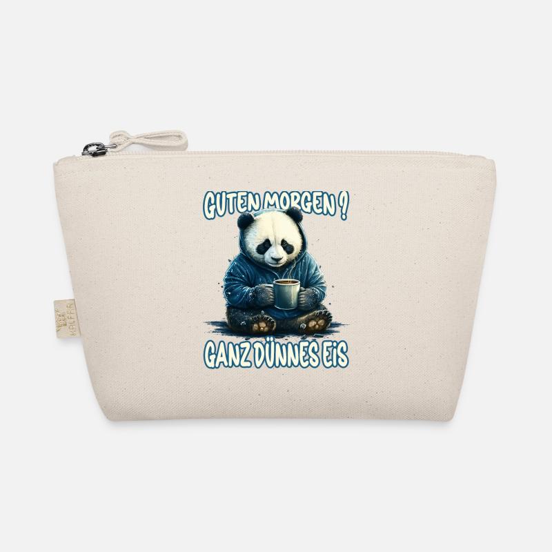 Ganz Dünnes Eis Morgenmuffel Panda Bär Kaffee Bio-Täschchen