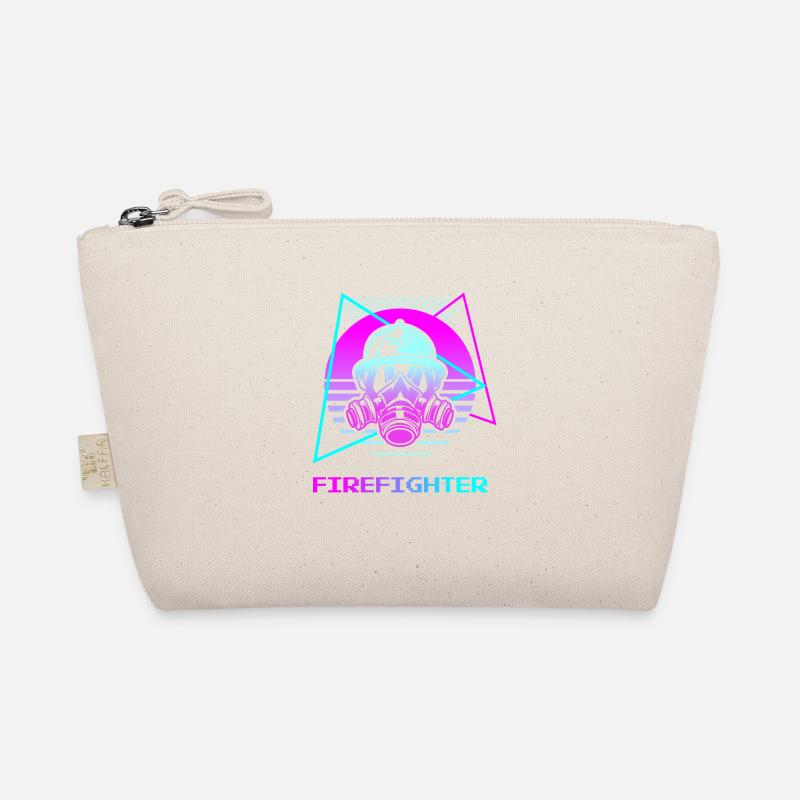 Retro Firefighter Firefighting Organic Pouch