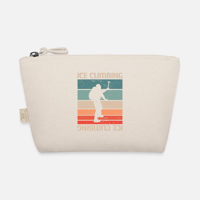 Retro Vintage Classic Ice Climbing Climber Organic Pouch