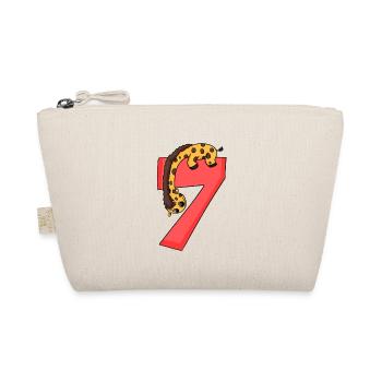 7 years old - 7th birthday with animal motif - Organic Pouch - nature - Front