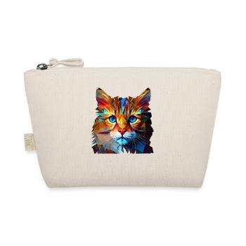 Cat Cats Kitten Polygon Cat - Organic Pouch - nature - Front