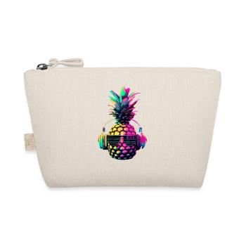 EDM Music Rave Festival Pineapple Techno - Organic Pouch - nature - Front