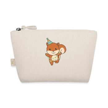 Squirrel for a birthday for children - Organic Pouch - nature - Front