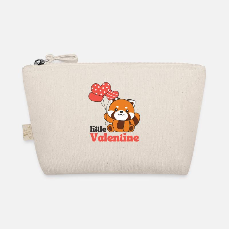 Panda roux pour la Saint-Valentin petit Valentin Trousse biologique