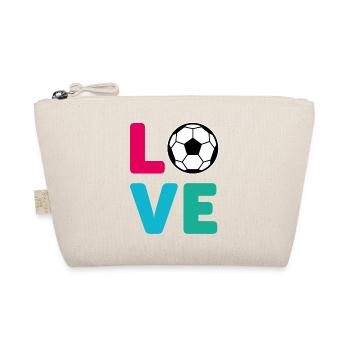 Love Fußball lustiges funny Design Tshirt - Bio-Täschchen - Natur - Vorne