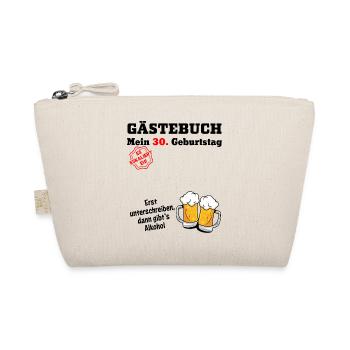 Gästebuch 30 Geburtstag Männer funny Design - Bio-Täschchen - Natur - Vorne