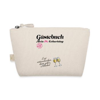 Gästebuch 18 Geburtstag Frauen Ladys funny Design - Bio-Täschchen - Natur - Vorne