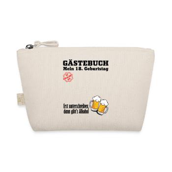 Gästebuch 18 Geburtstag Männer Mann funny Design - Bio-Täschchen - Natur - Vorne