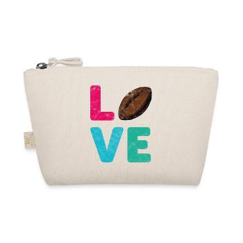 Love Football lustiges funny Design Tshirt - Bio-Täschchen - Natur - Vorne