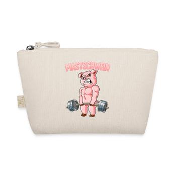 Mastschwein Bodybuilding Fitness Gym - Bio-Täschchen - Natur - Vorne