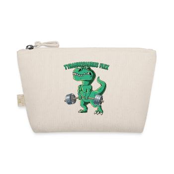 Tyrannosaurus Flex Bodybuilding Fitness Gym - Bio-Täschchen - Natur - Vorne