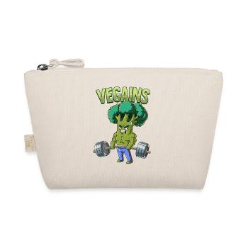 Vegains Vegan Bodybuilding Fitness Gym - Organic Pouch - nature - Front