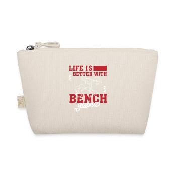 Life With Benchpress Gainz Gym Training - Organic Pouch - nature - Front