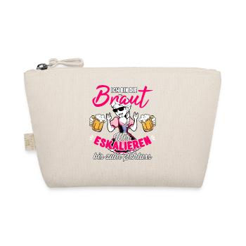 Frauen JGA Braut T-Shirt Junggesellinnenabschied - Bio-Täschchen - Natur - Vorne