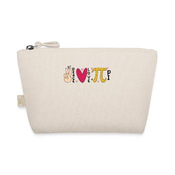 Love Peace Pi Math Holiday Mathematics Pi - Organic Pouch - nature - Front