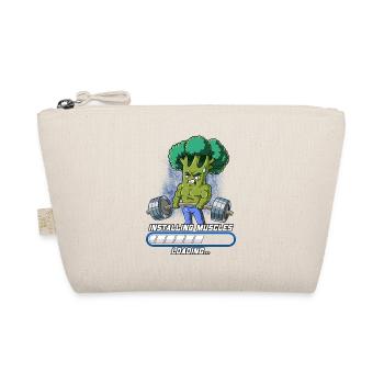 Broccoli Building Muscle Bodybuilding Fitness Gym - Organic Pouch - nature - Front