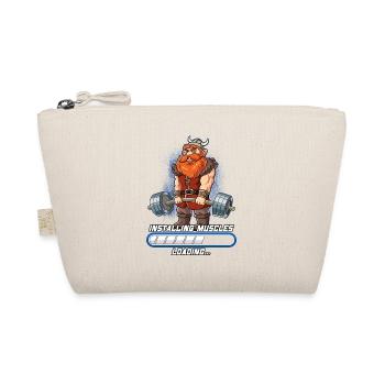 Wikinger Muskeln Aufbauen Bodybuilding Fitness Gym - Bio-Täschchen - Natur - Vorne