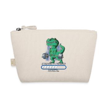 T-Rex Muskeln Aufbauen Bodybuilding Fitness Gym - Bio-Täschchen - Natur - Vorne