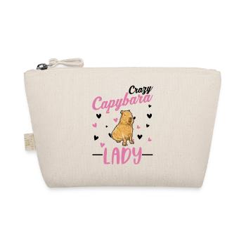 Crazy Capybara Lady Wasserschwein - Organic Pouch - nature - Front