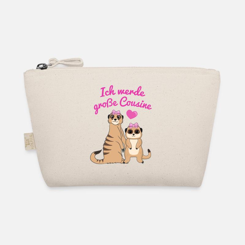 Ich Werde Große Cousine Erdmännchen Geschenk Bio-Täschchen
