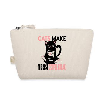 cats make the best coffee break - Organic Pouch - nature - Front