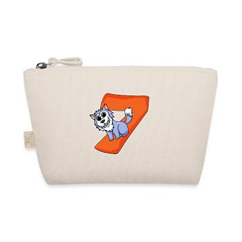 7 years old - 7th birthday with animal motif - Organic Pouch - nature - Front