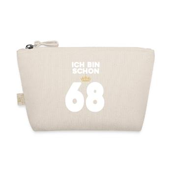 68. Geburtstag Geschenk - 68 Jahre mit Krone - Bio-Täschchen - Natur - Vorne