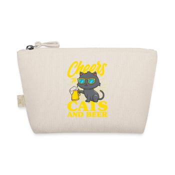 Katze Katzeneltern Katzen Sprüche Geschenk - Bio-Täschchen - Natur - Vorne