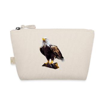 Cooles Polygon Design Mit Einem Weißkopfseeadler - Bio-Täschchen - Natur - Vorne