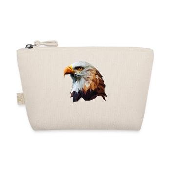 Cooles Polygon Design Mit Einem Weißkopfseeadler - Bio-Täschchen - Natur - Vorne