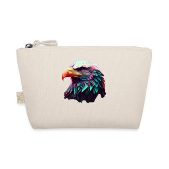 Cooles Polygon Design Mit Einem Weißkopfseeadler - Bio-Täschchen - Natur - Vorne