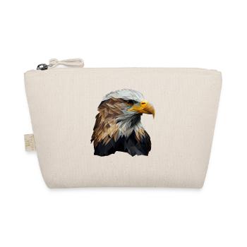 Cooles Polygon Design Mit Einem Weißkopfseeadler - Bio-Täschchen - Natur - Vorne