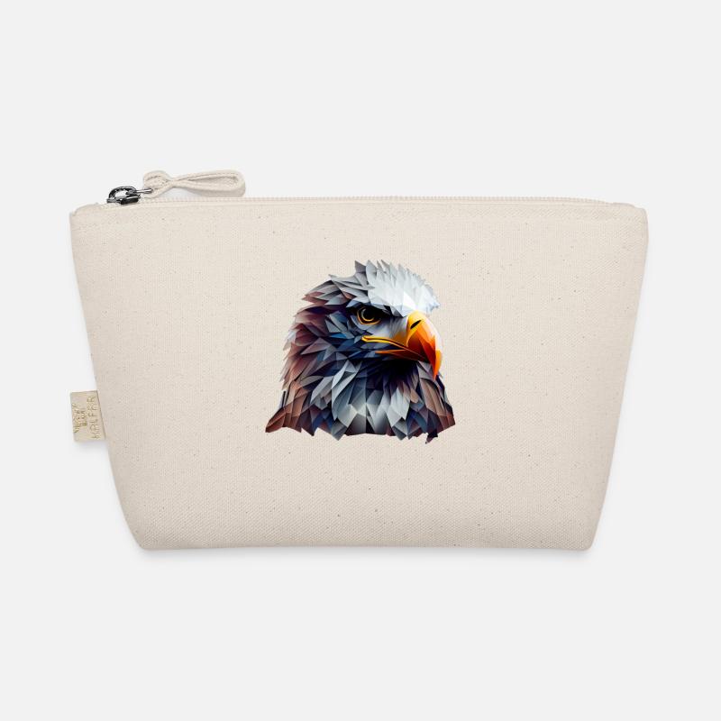Conception polygonale cool avec un pygargue à tête blanche Trousse biologique