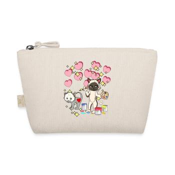 For children paint cat brush kindergarten colorful - Organic Pouch - nature - Front
