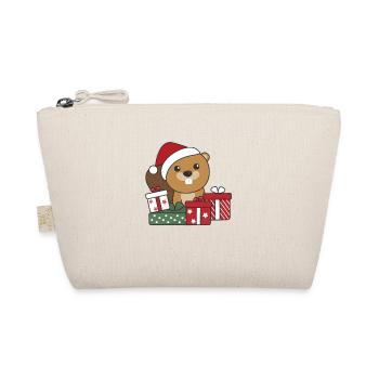 Beaver Christmas Gift Winter Animals Beaver - Organic Pouch - nature - Front
