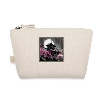 Vintage Japanische Sakura Kirschblüten Tempel - Bio-Täschchen - Natur - Vorne