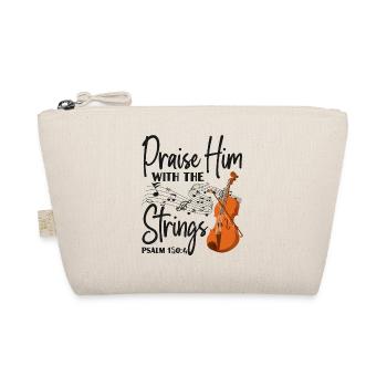 Violin Violinist Bible Quote Faith - Organic Pouch - nature - Front