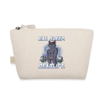 Cat Bodybuilding Fitness Gym Deadlift - Organic Pouch - nature - Front