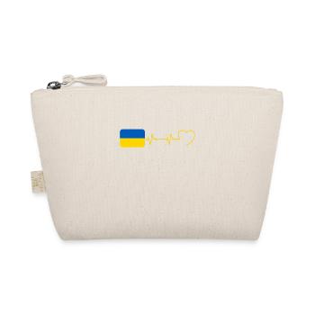 Herzschlag Ukraine Mann Ukrainische Flagge - Bio-Täschchen - Natur - Vorne