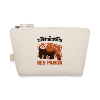 Life is better with a red panda - Organic Pouch - nature - Front